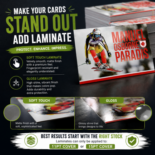 Postcards 4 laminated postcards soft touch or gloss